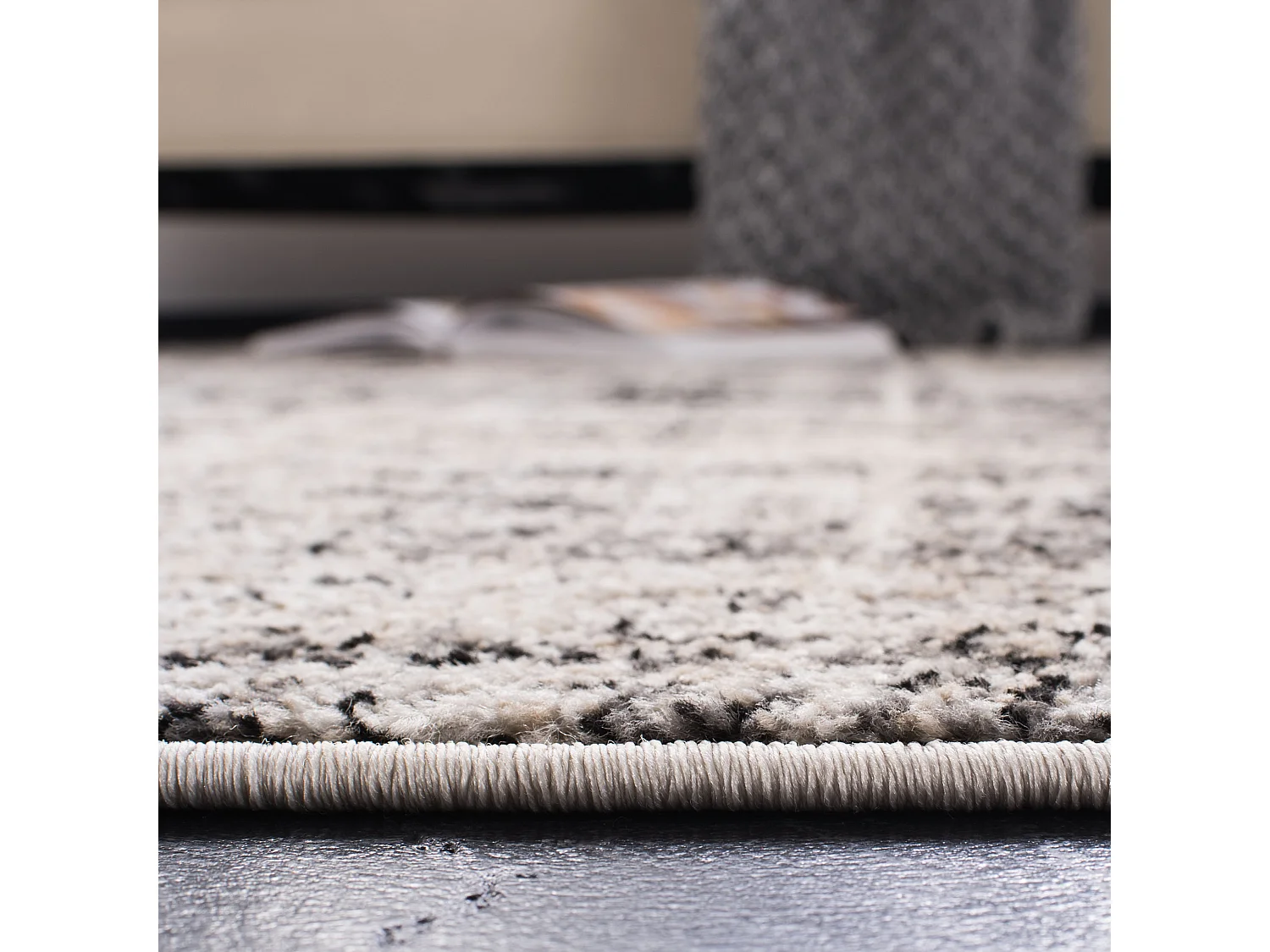 Tapis Argent/Noir 122 X 122 cm - Brianna