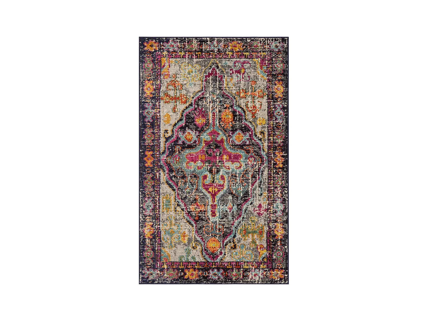 Tapis Gris/Rose 91 X 152 cm - Sonia