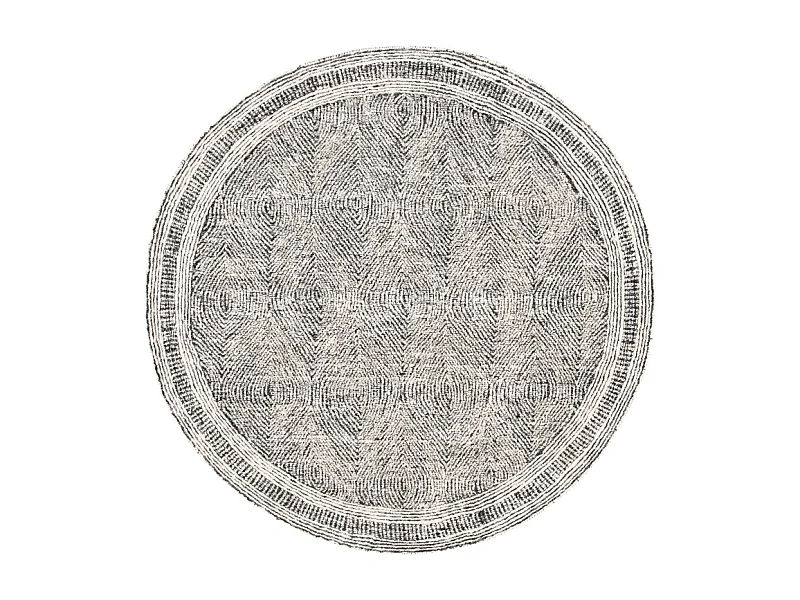 Tapis Ivoire/Fusain 122 X 122 cm - Alaska