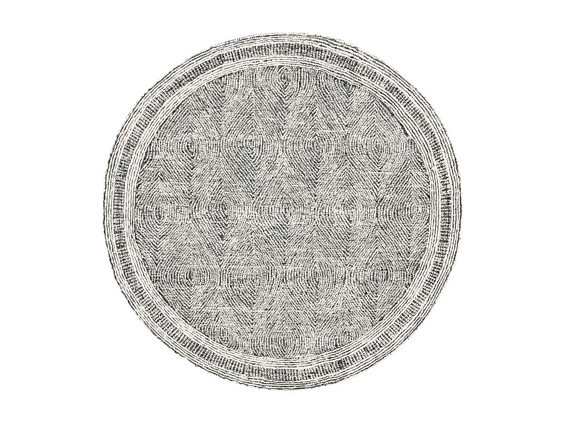 Tapis Ivoire/Fusain 122 X 122 cm - Alaska