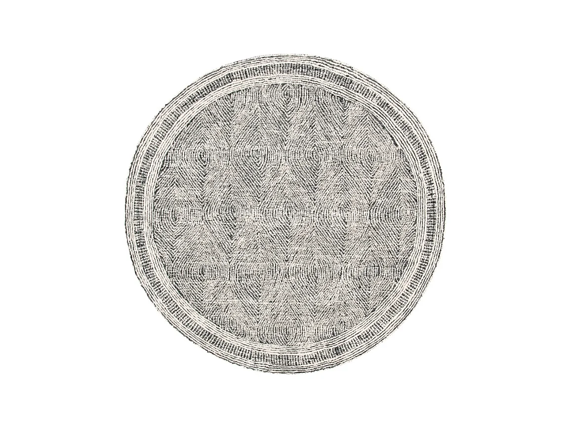 Tapis Ivoire/Fusain 122 X 122 cm - Alaska