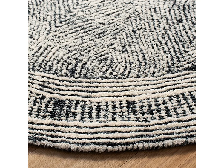 Tapis Ivoire/Fusain 122 X 122 cm - Alaska