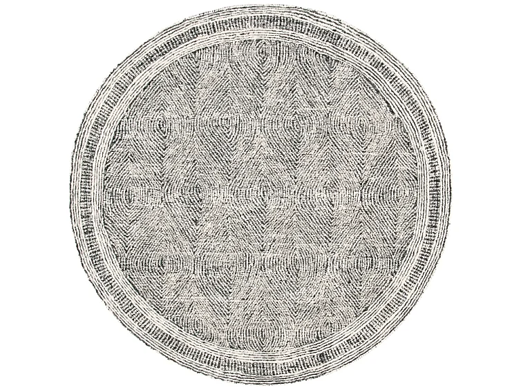 Tapis Ivoire/Fusain 122 X 122 cm - Alaska