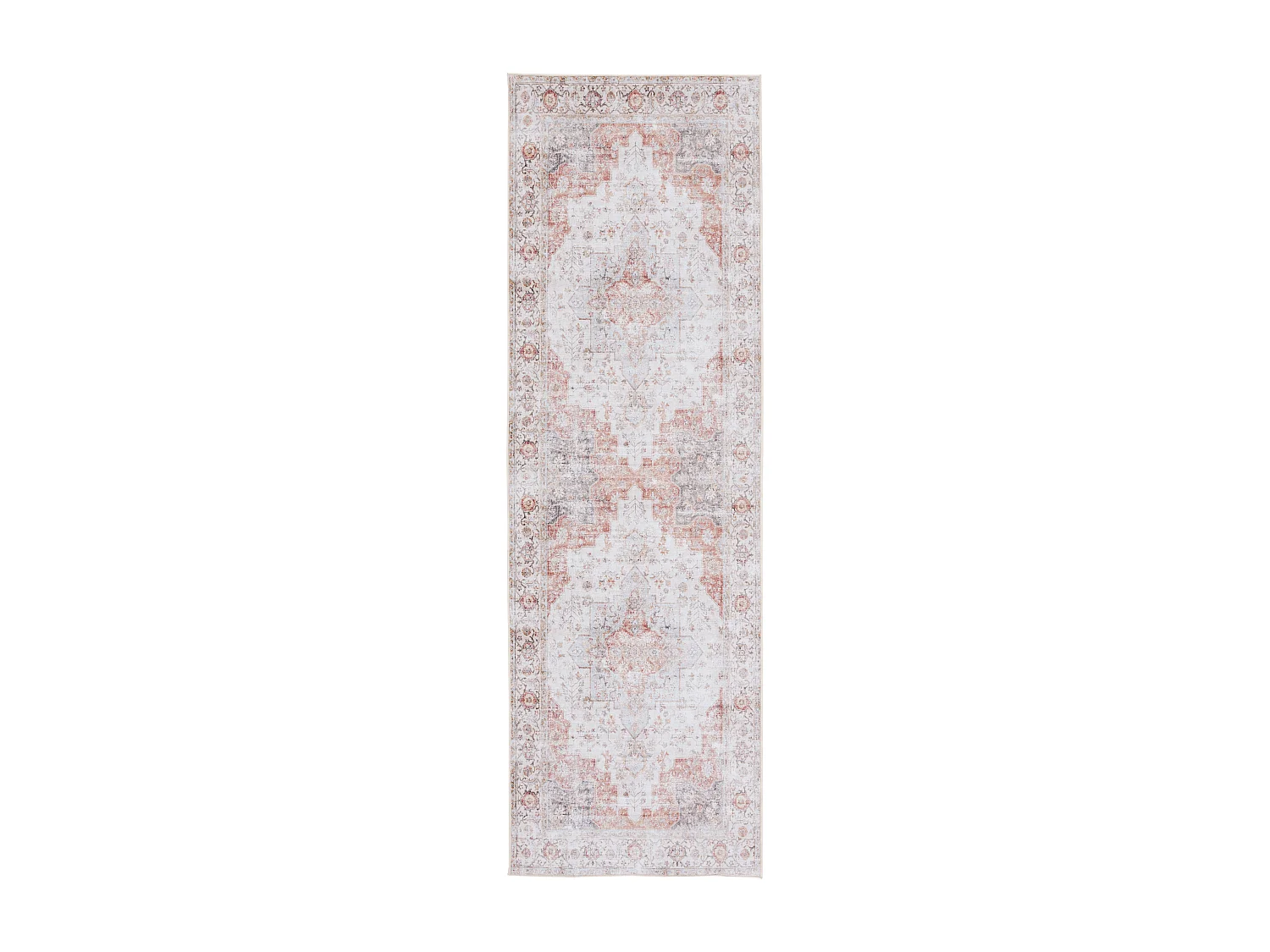 Tapis Gris clair/Rouille 76 X 183 cm - Primrose