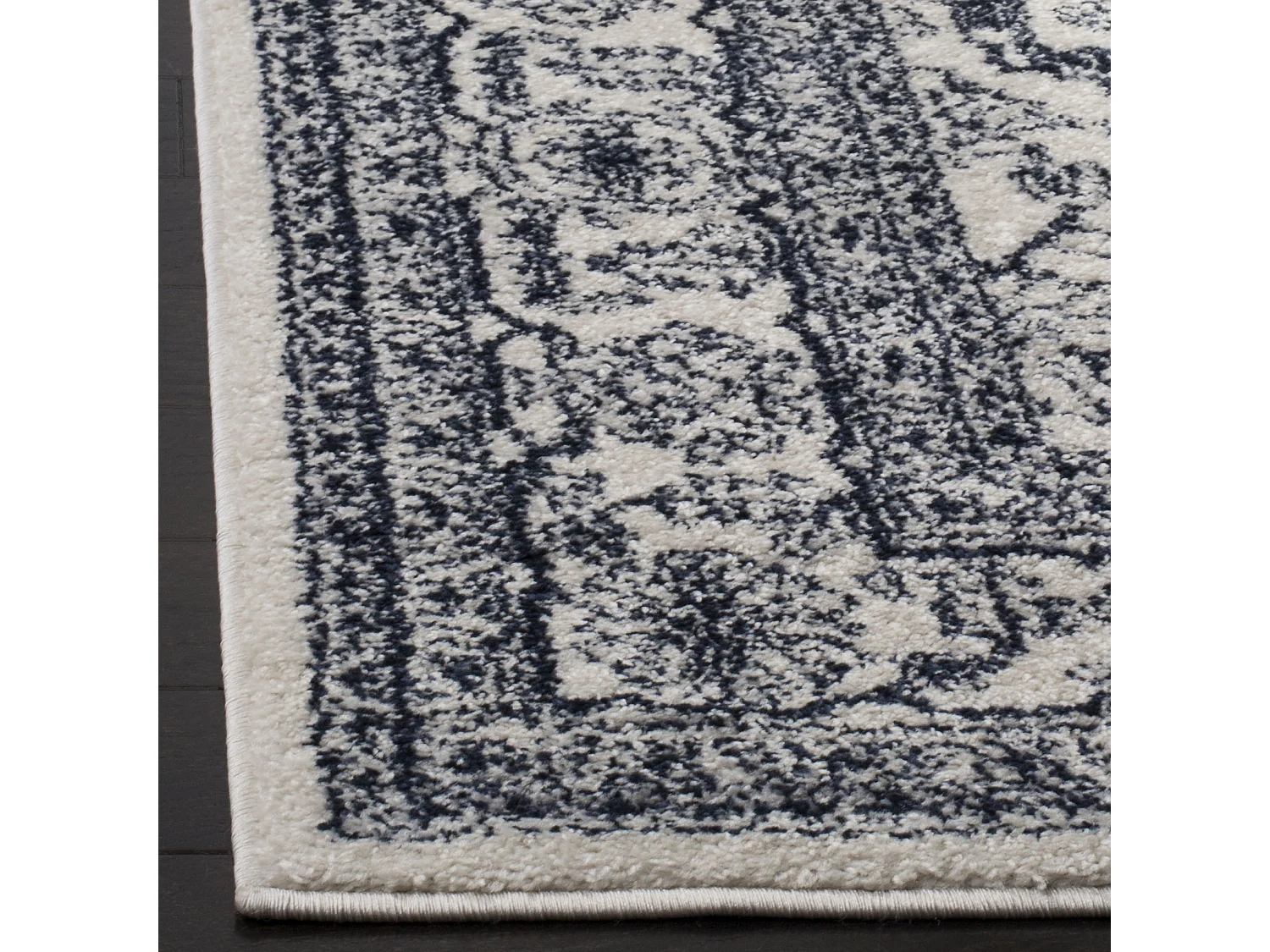Tapis Neutre/Bleu Marine 91 X 152 cm - Arianwen