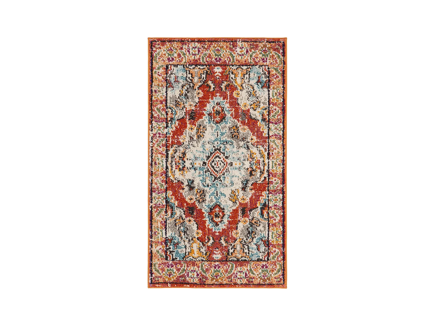 Tapis Orange/Bleu clair 61 X 91 cm - Milà