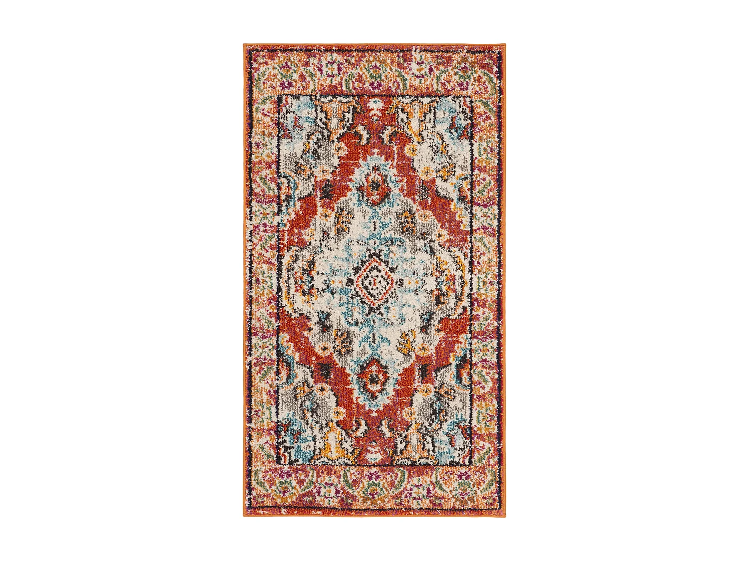 Tapis Orange/Bleu clair 61 X 91 cm - Milà