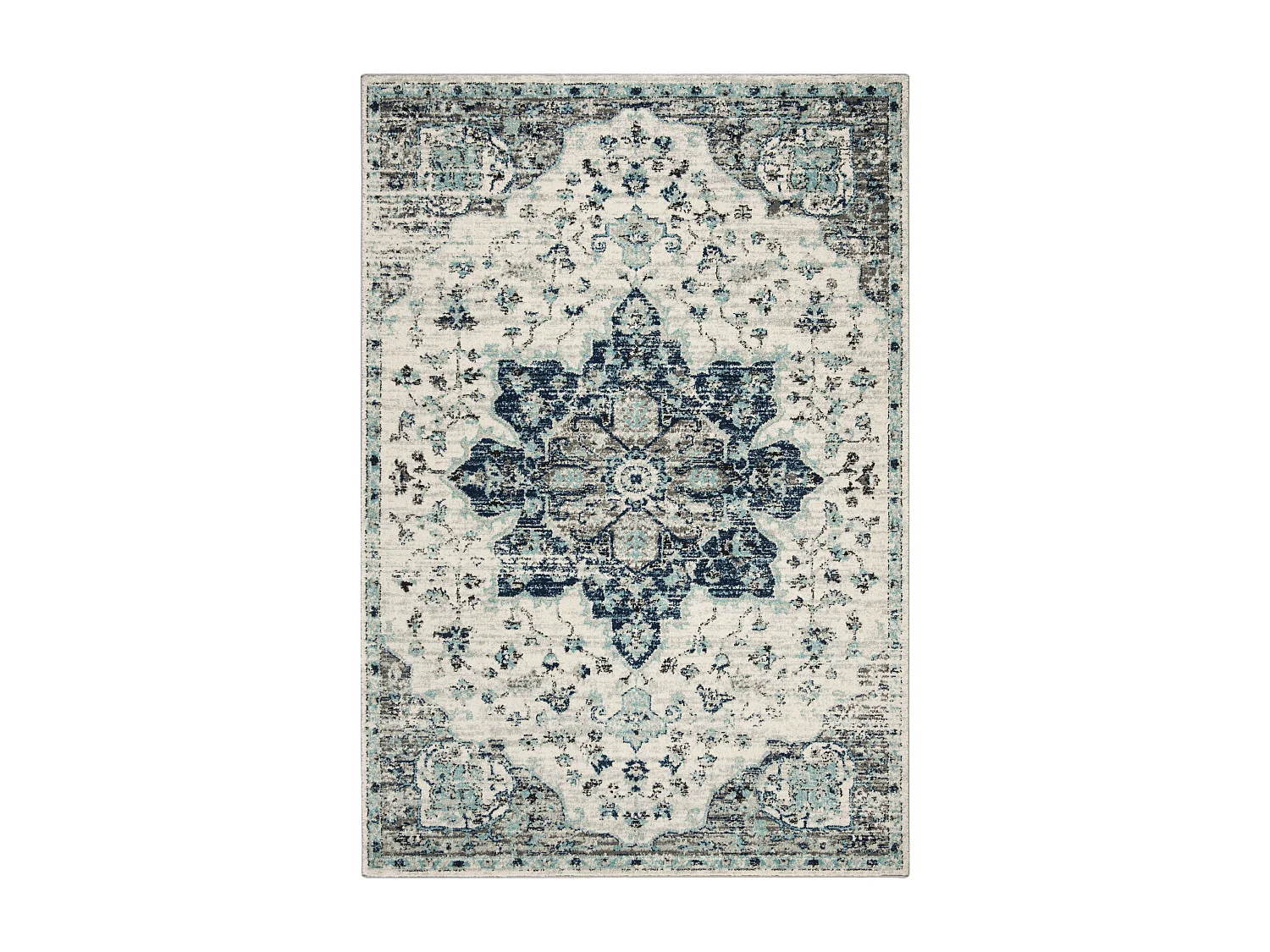 Tapis Neutre/Bleu Marine 183 X 274 cm - Lyanna
