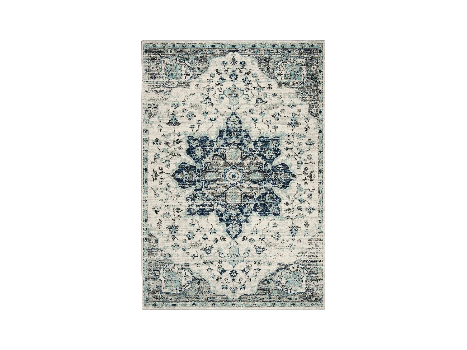 Tapis Neutre/Bleu Marine 183 X 274 cm - Lyanna