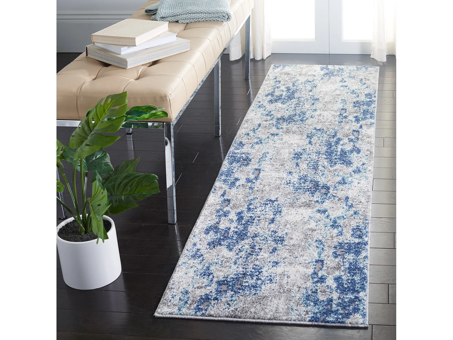 Tapis Bleu marine 61 X 213 cm - Armenuhi