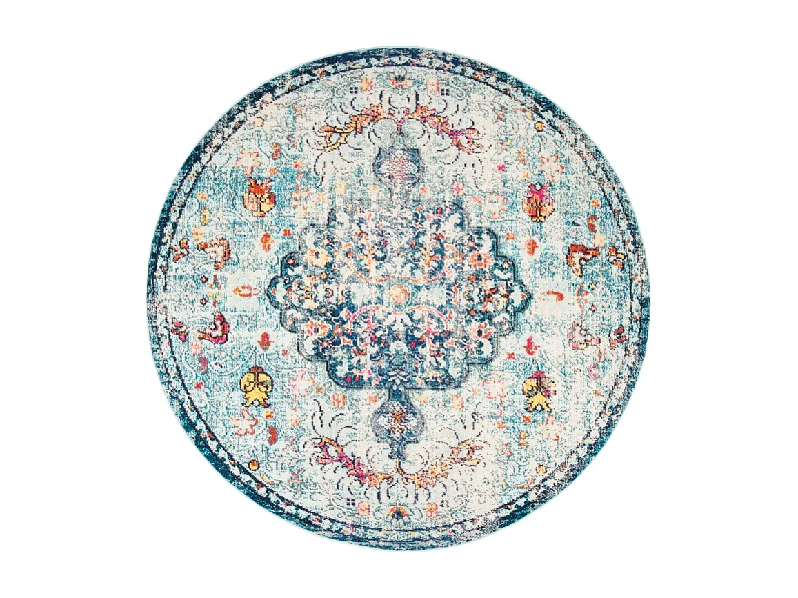 Tapis Bleu marine/Bleu clair 122 X 122 cm - Maia