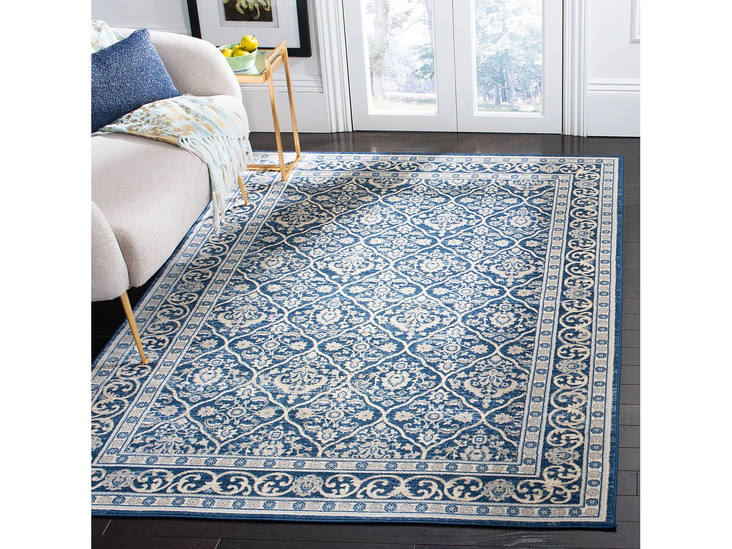 Tapis Bleu Marine/Gris 160 X 229 cm - Teresse