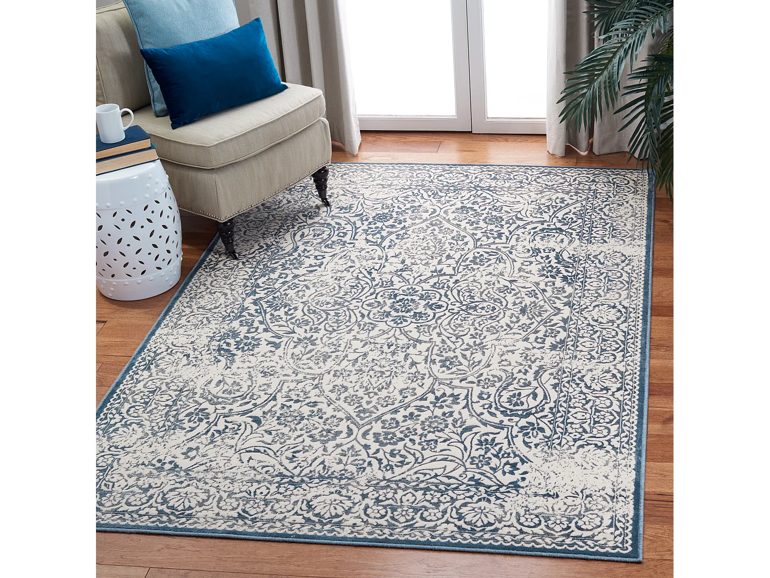 Tapis Bleu/Neutre 122 X 170 cm - Remy