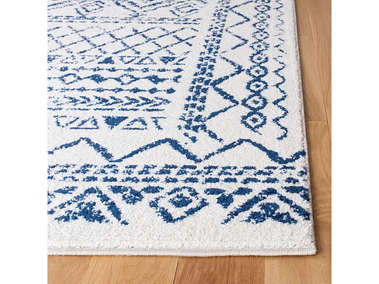 Tapis Neutre/Bleu Marine 91 X 152 cm - Jennifer