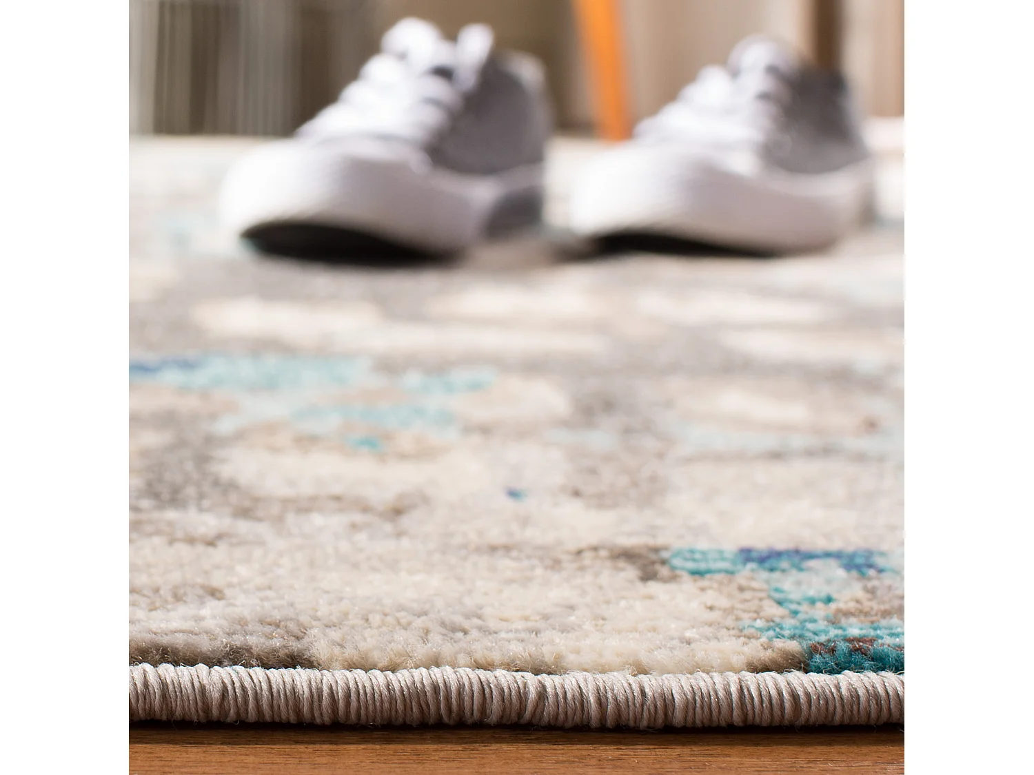 Tapis Gris/Bleu 91 X 152 cm - Paisley