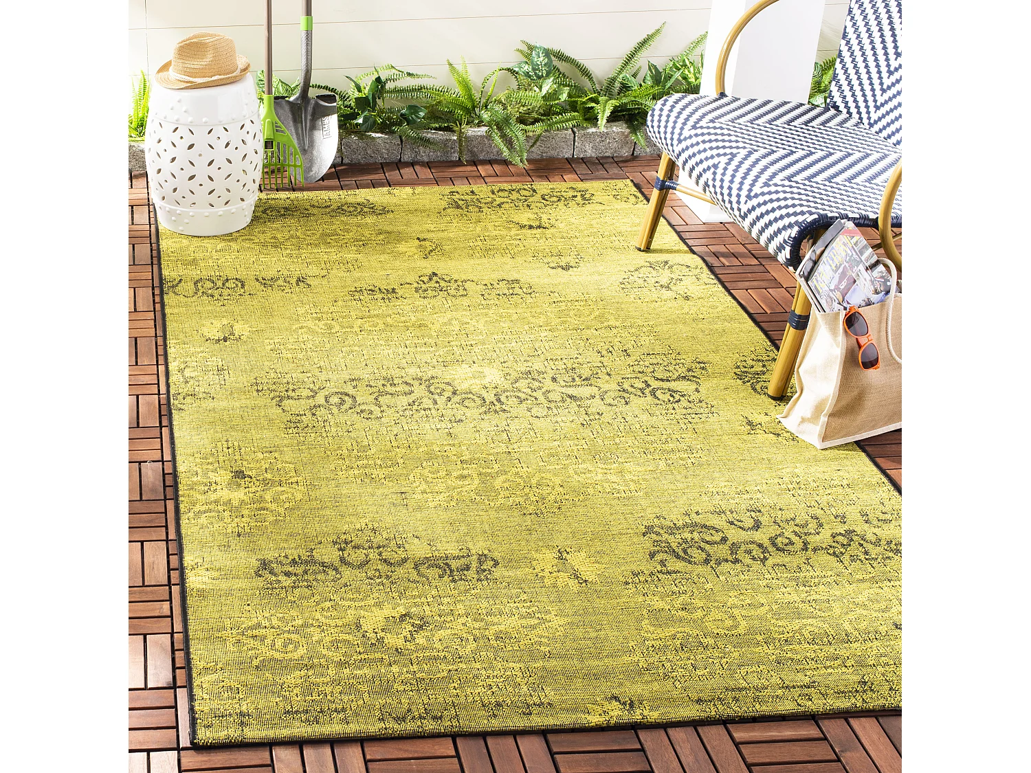 Tapis Noir/Vert 122 X 183 cm - Malta