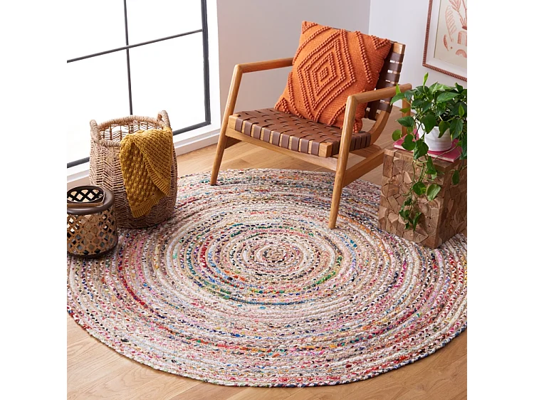 Tapis Beige/Multicolore 122 X 122 cm - Jessamine