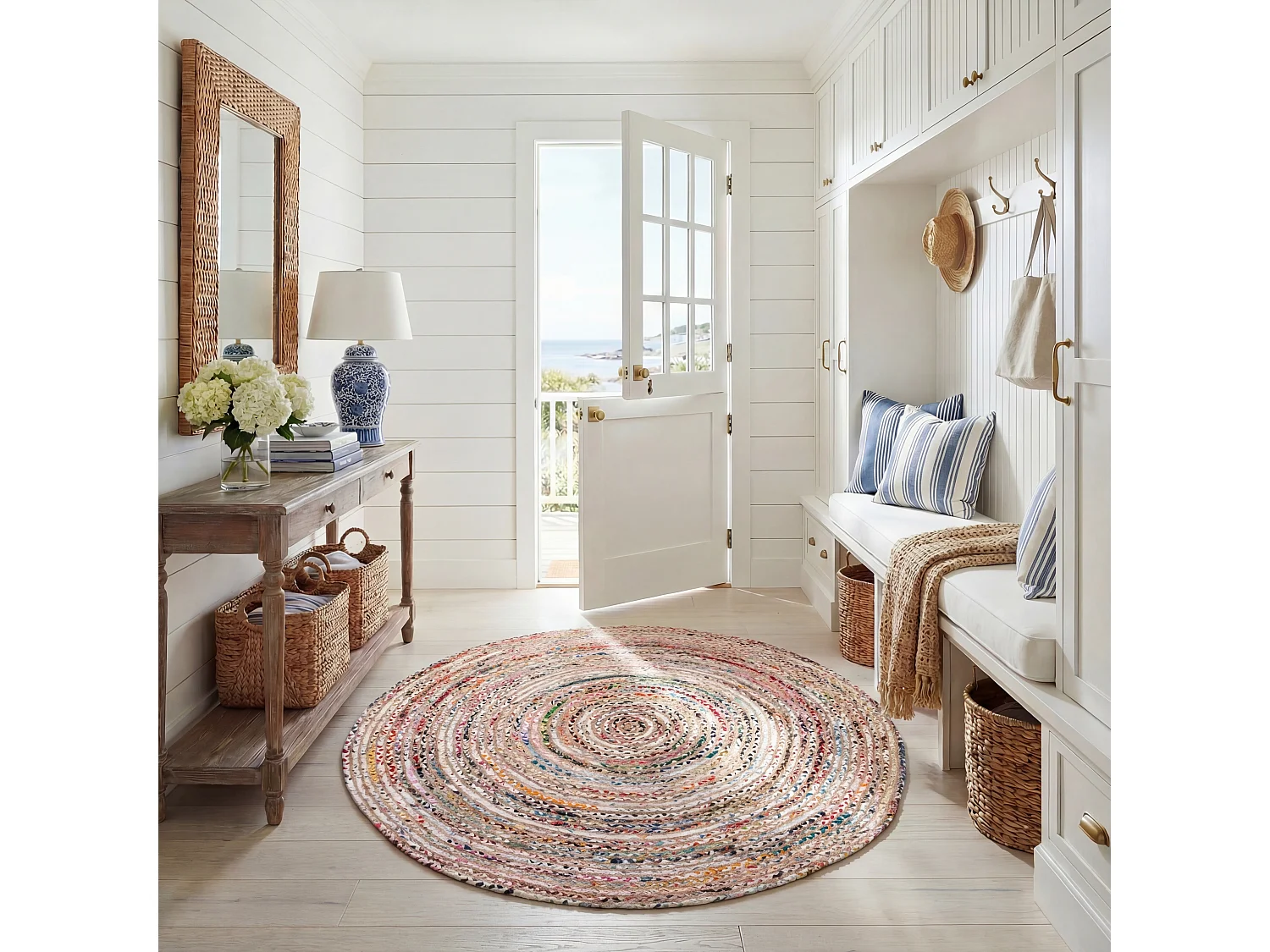 Tapis Beige/Multicolore 122 X 122 cm - Jessamine