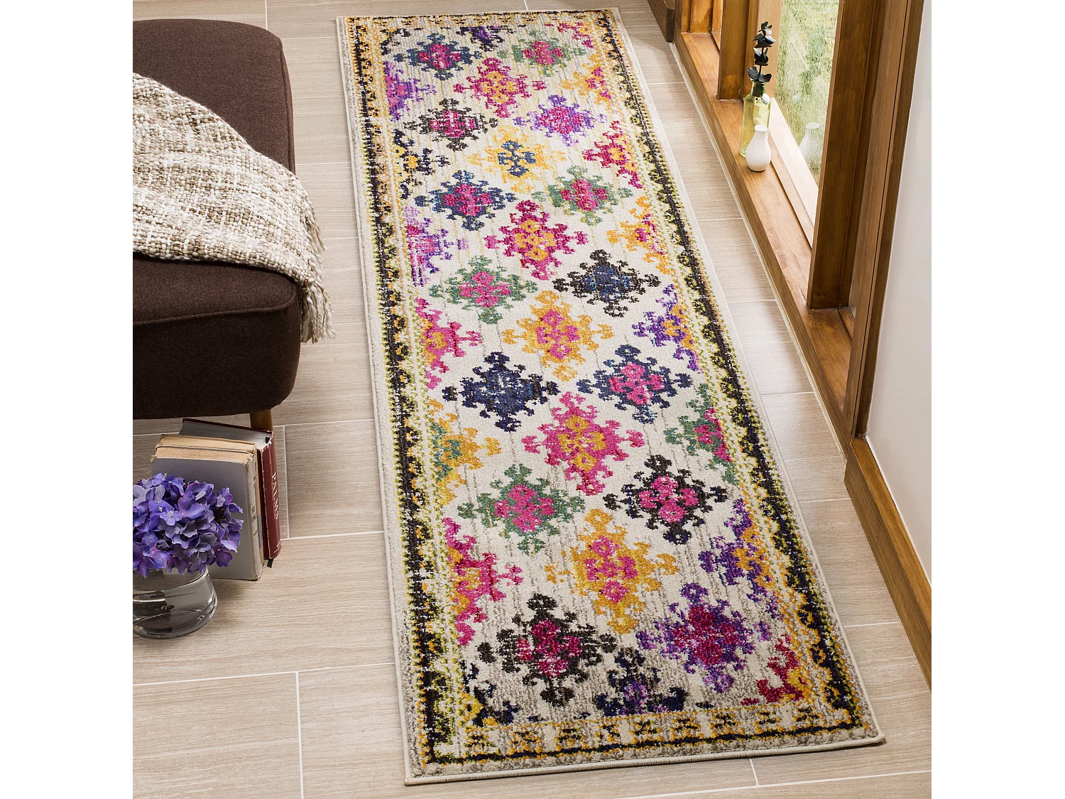 Tapis Ivoire/Multicolore 61 X 91 cm - Lunya