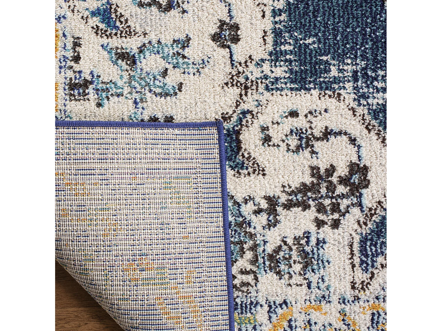 Tapis Bleu Marine/Gris 61 X 244 cm - Vespera