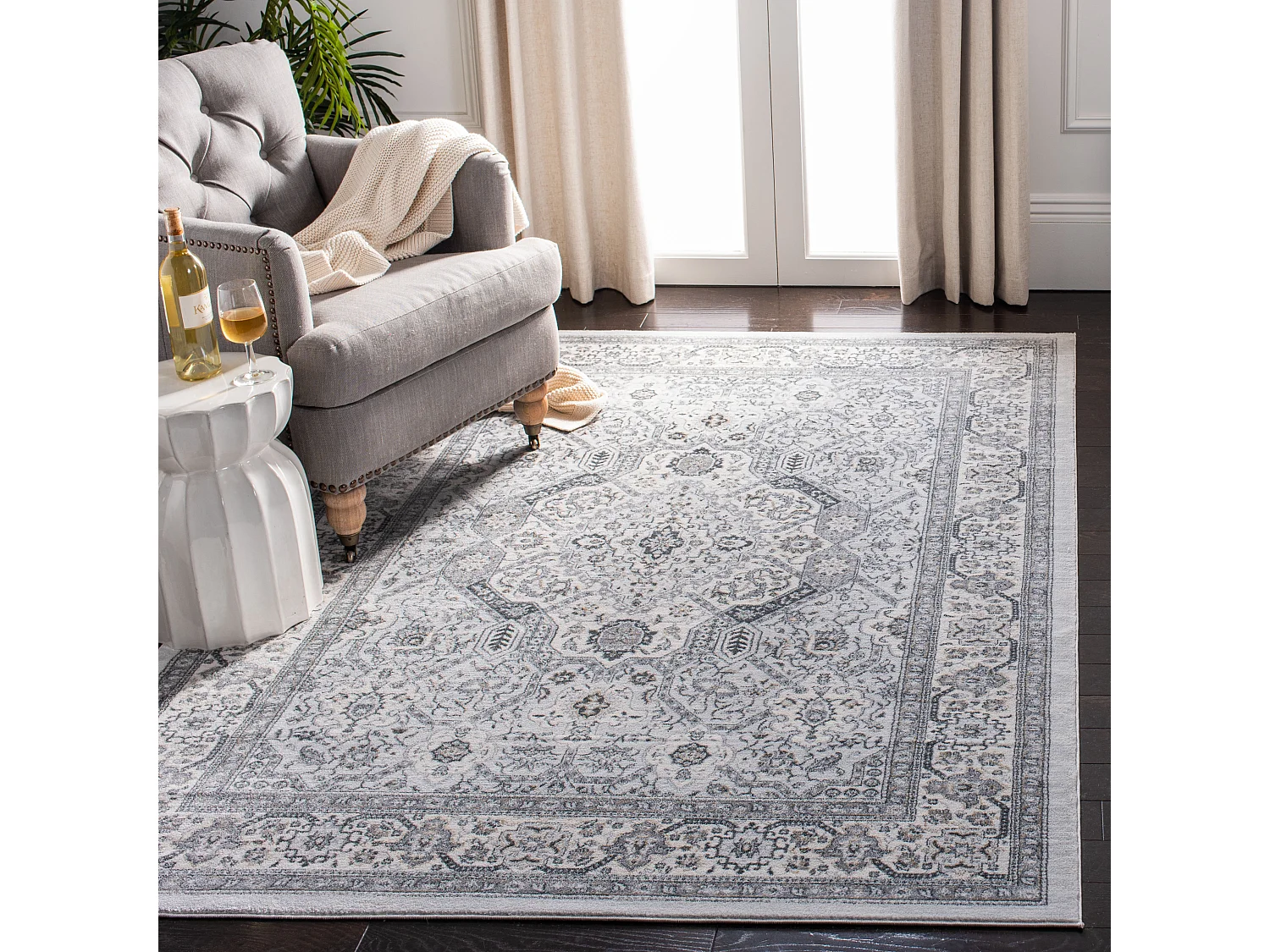 Tapis Gris 122 X 183 cm - Ileana