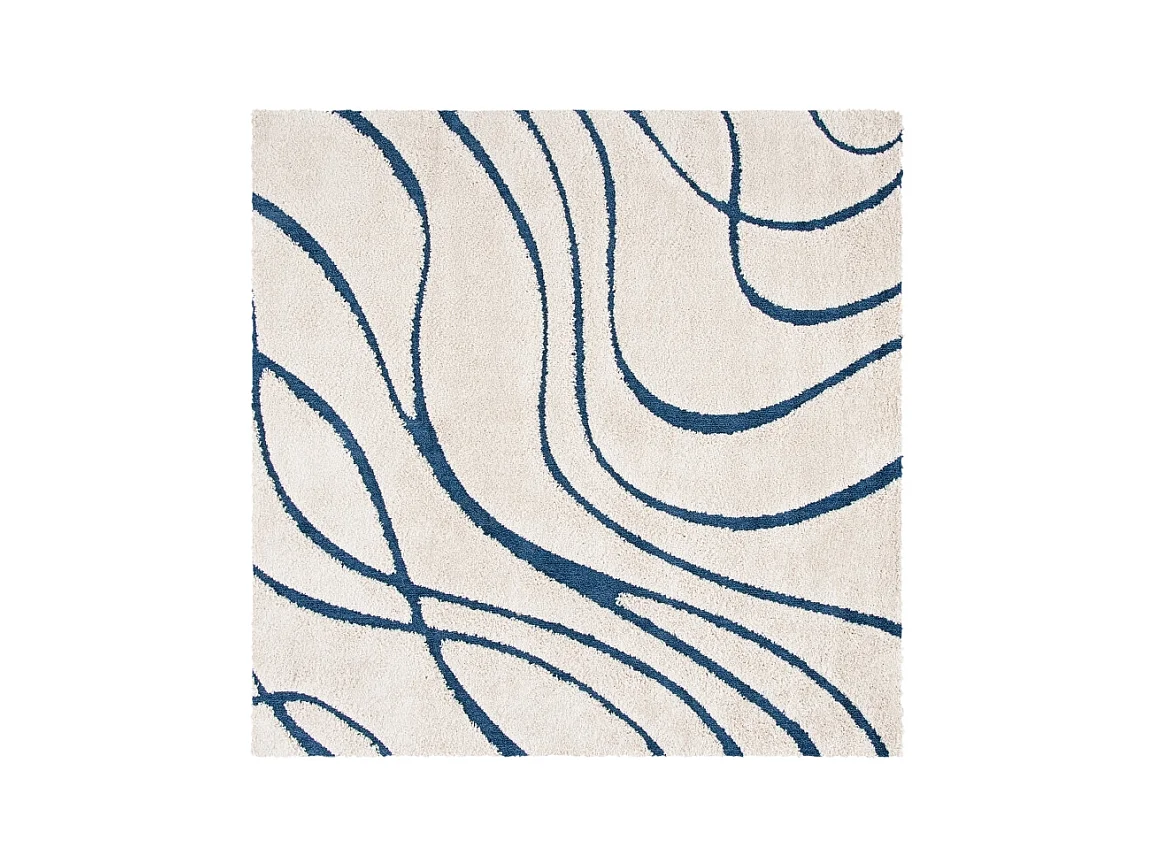 Tapis Crème/Bleu 122 X 122 cm - Naples