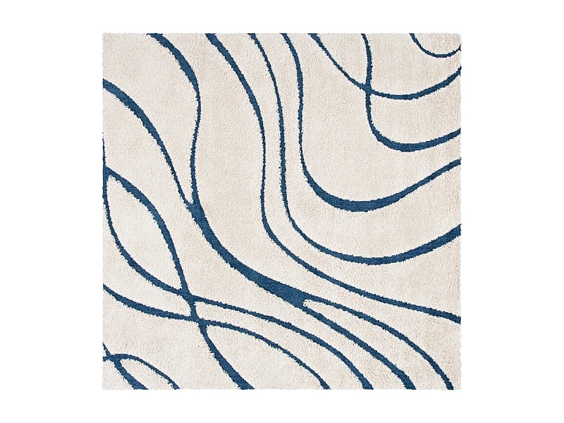 Tapis Crème/Bleu 122 X 122 cm - Naples