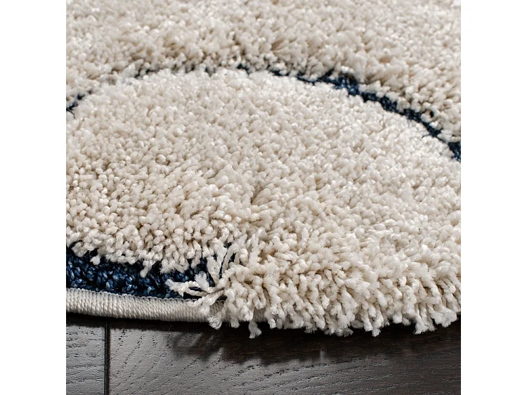 Tapis Crème/Bleu 122 X 122 cm - Rosalind