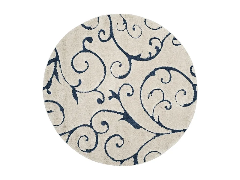 Tapis Crème/Bleu 122 X 122 cm - Rosalind