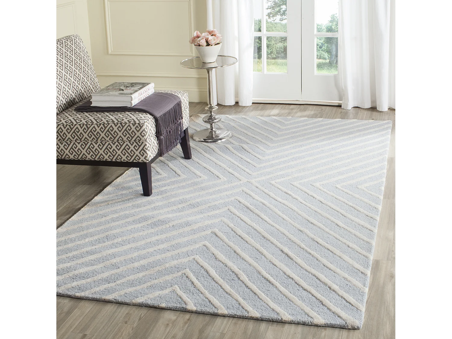 Tapis Bleu/Neutre 122 X 183 cm - Prita