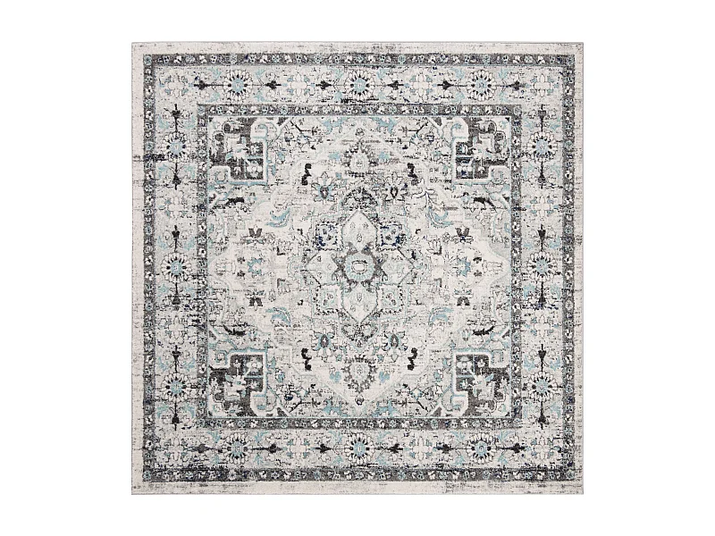 Tapis Gris/Bleu 201 X 201 cm - Marissa