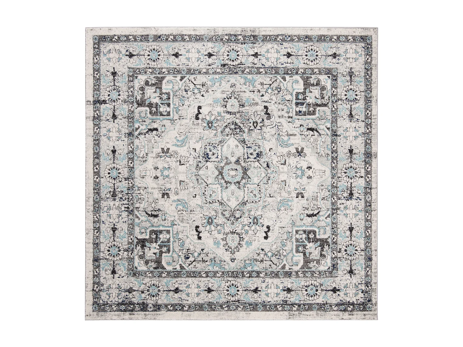 Tapis Gris/Bleu 201 X 201 cm - Marissa