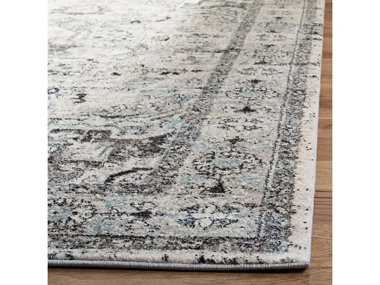 Tapis Gris/Bleu 201 X 201 cm - Marissa