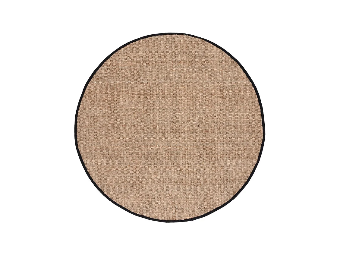 Tapis Naturel/Noir 122 X 122 cm - Roselyn
