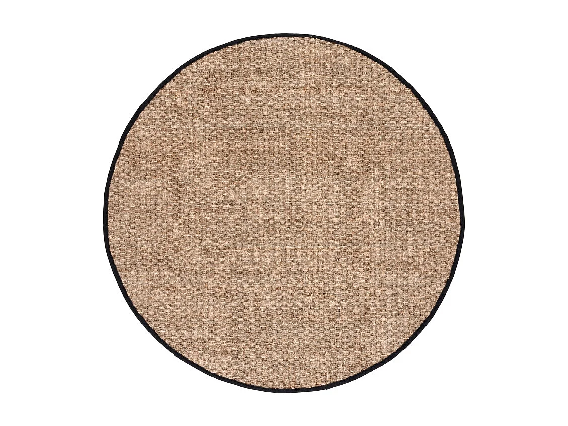 Tapis Naturel/Noir 122 X 122 cm - Roselyn