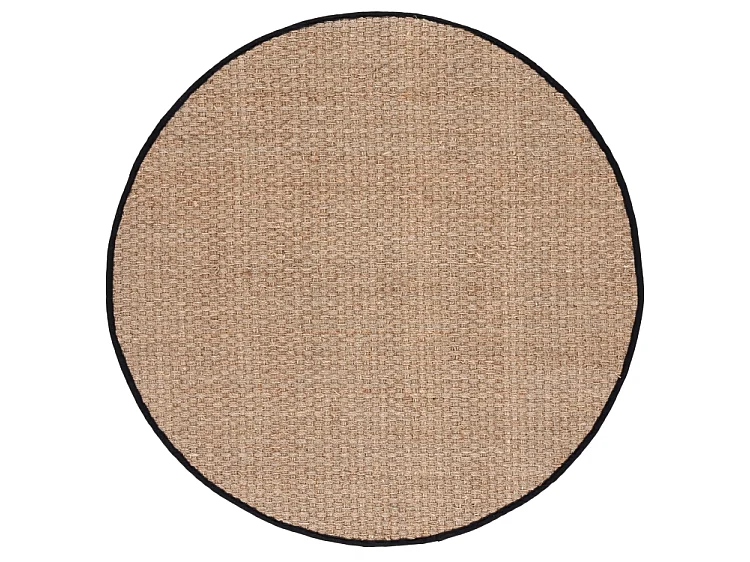 Tapis Naturel/Noir 122 X 122 cm - Roselyn