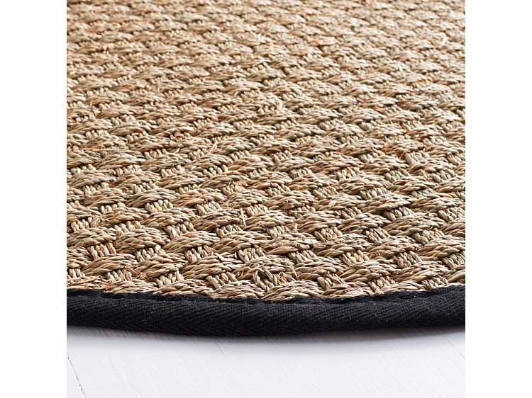 Tapis Naturel/Noir 122 X 122 cm - Roselyn