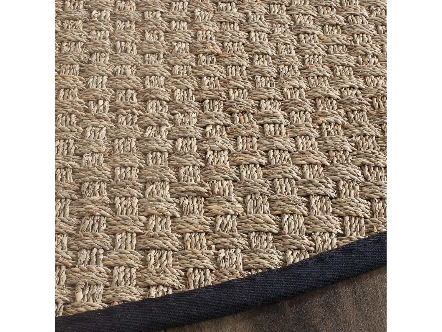 Tapis Naturel/Noir 122 X 122 cm - Roselyn