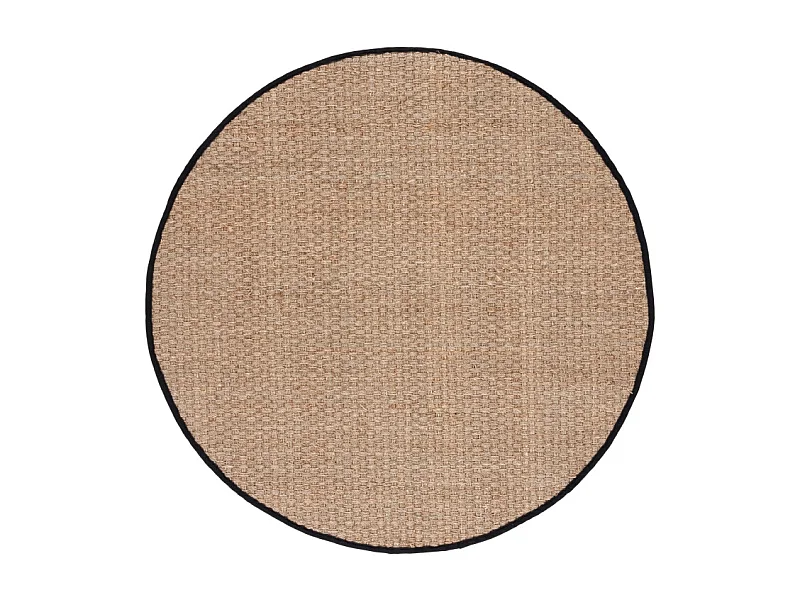 Tapis Naturel/Noir 122 X 122 cm - Roselyn