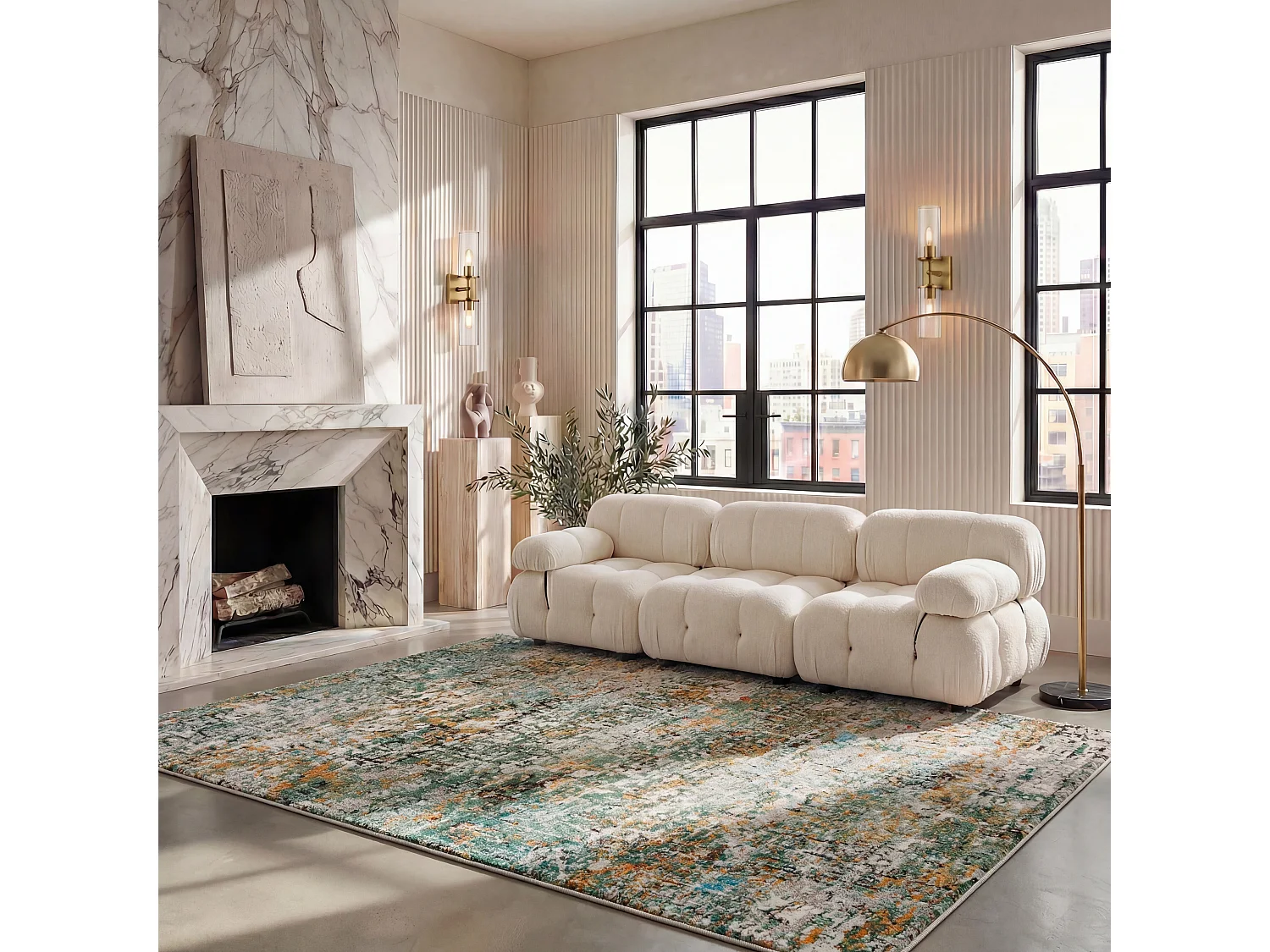 Tapis Vert/Turquoise 244 X 305 cm - Manjor