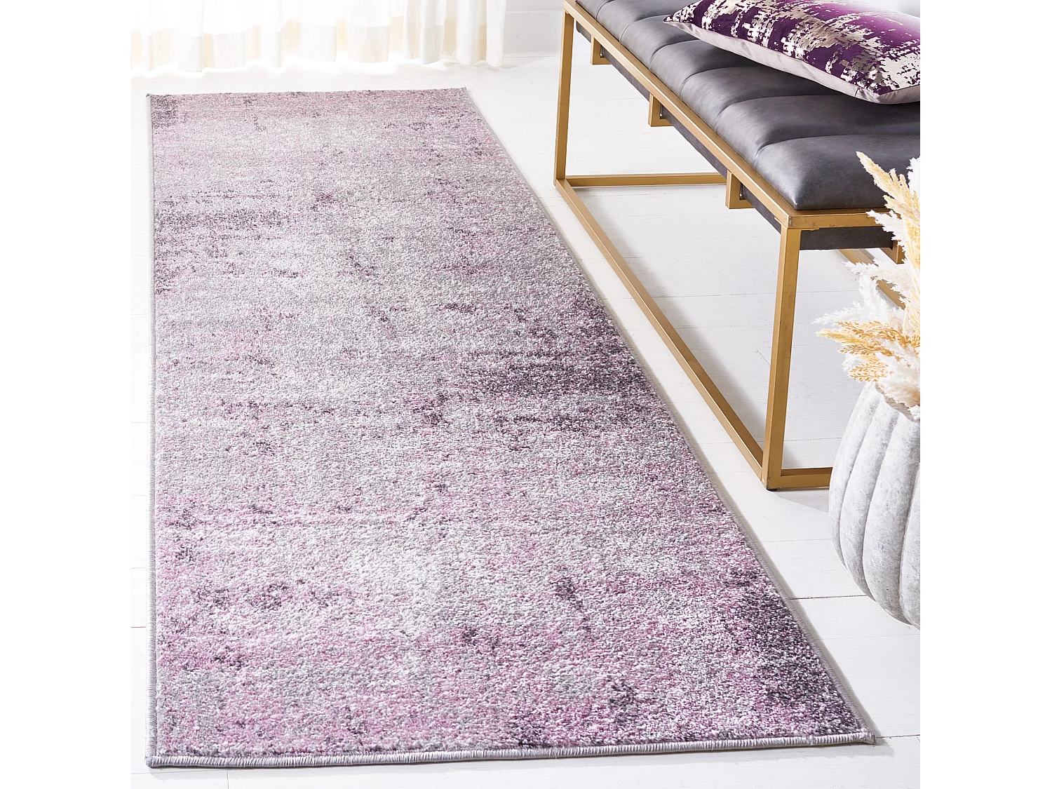 Tapis Gris/Violet 76 X 244 cm - Paloma