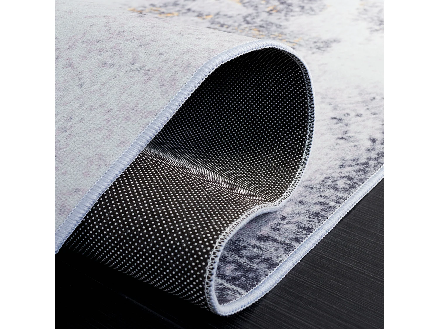 Tapis Gris/Or 91 X 152 cm - Unique