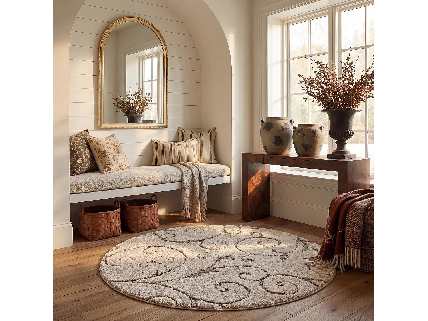 Tapis Crème 122 X 122 cm - Rosalind