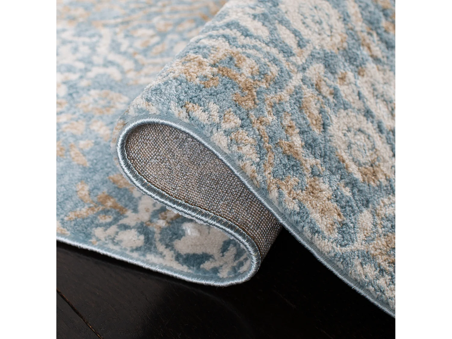 Tapis Bleu/Neutre 122 X 183 cm - Scarlett