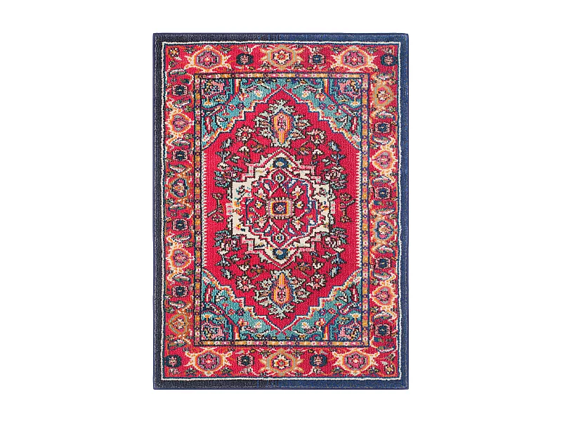 Tapis Rouge/Turquoise 91 X 152 cm - Valentina