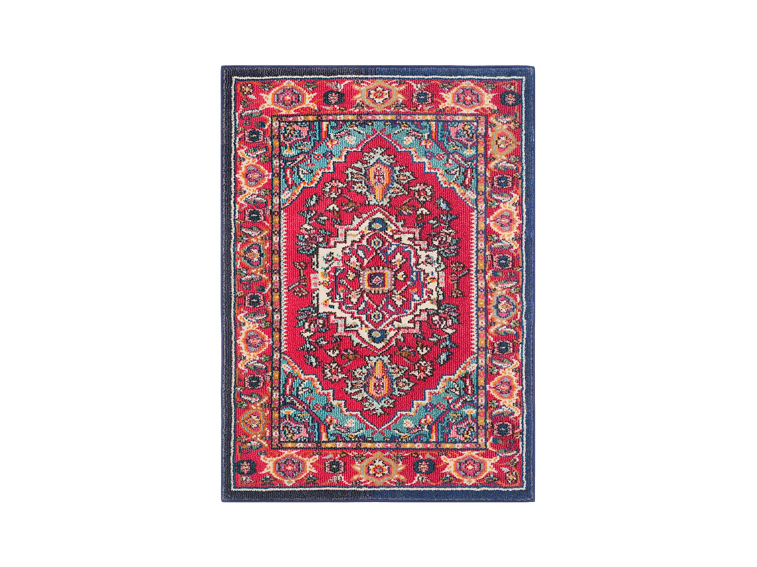 Tapis Rouge/Turquoise 91 X 152 cm - Valentina