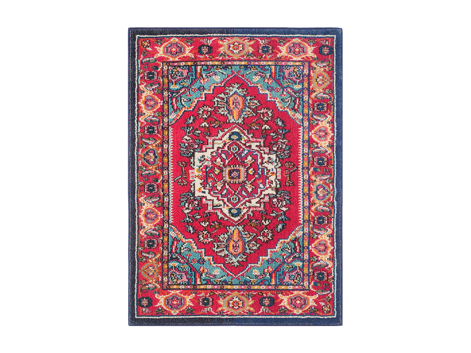 Tapis Rouge/Turquoise 91 X 152 cm - Valentina