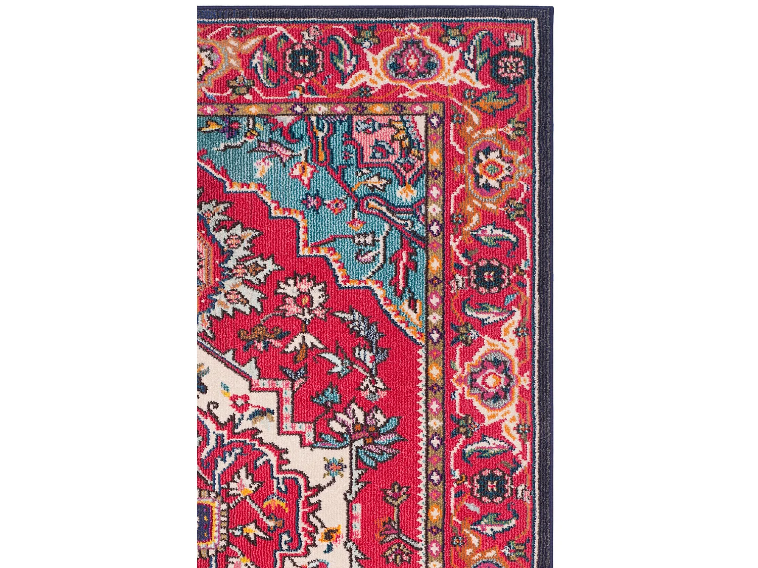 Tapis Rouge/Turquoise 91 X 152 cm - Valentina