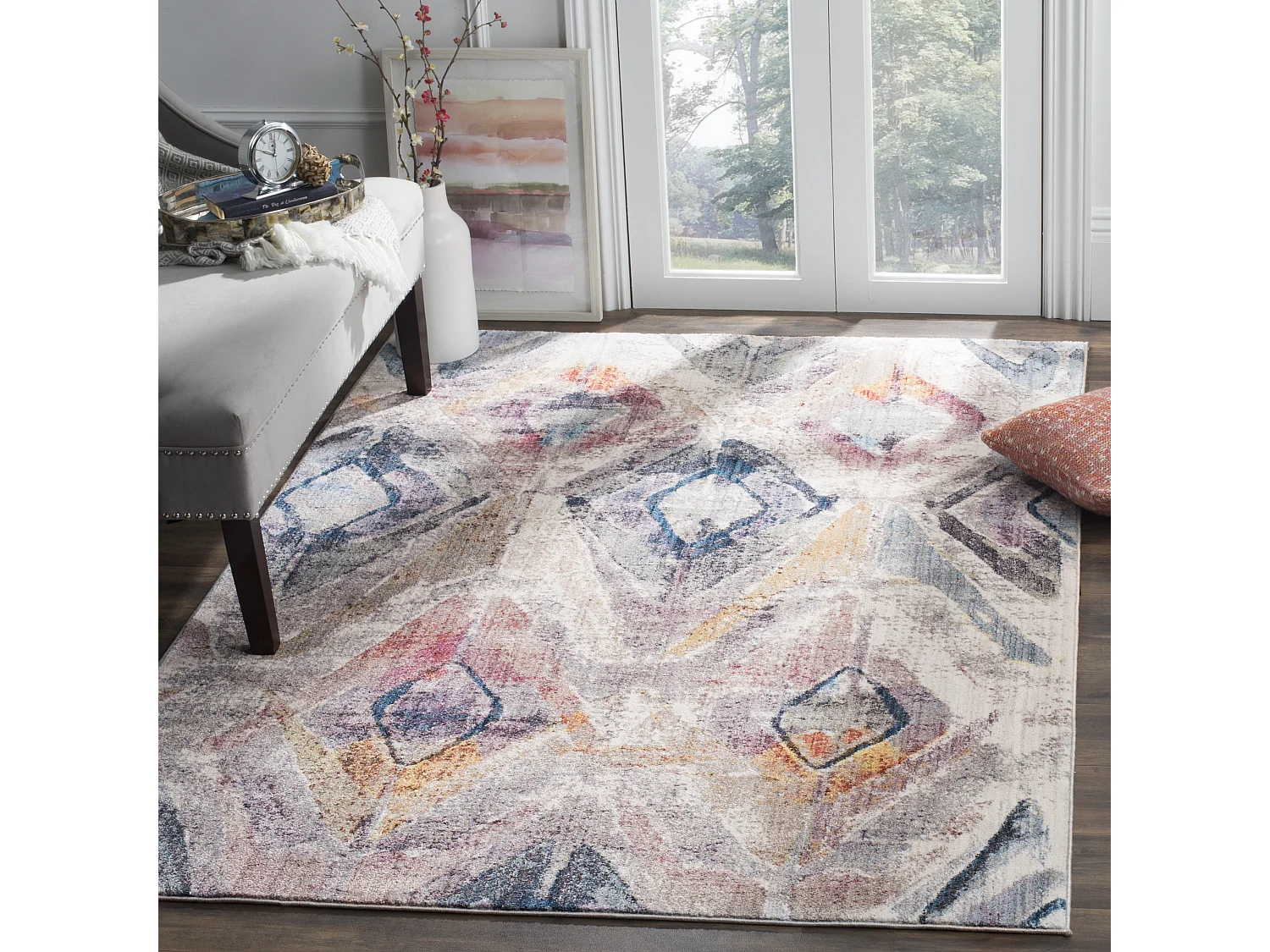 Tapis Violet/Gris 155 X 229 cm - Farrah