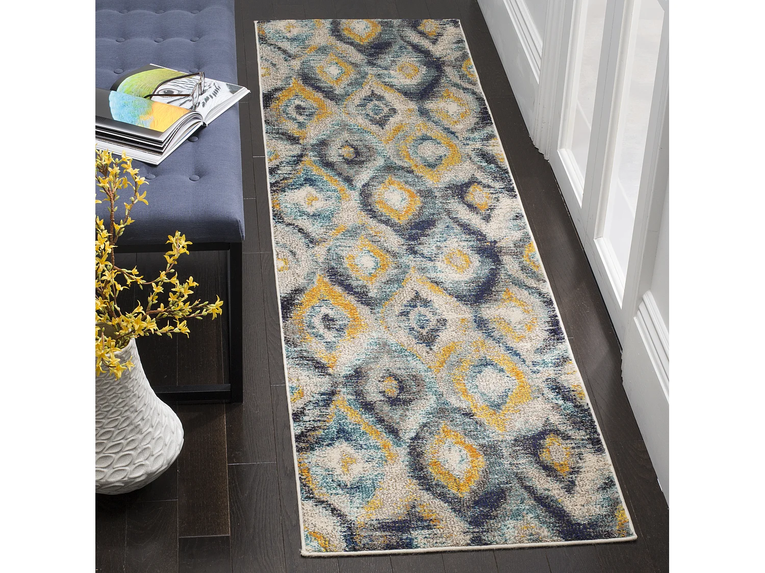 Tapis Bleu/Multicolore 66 X 183 cm - Vistoso